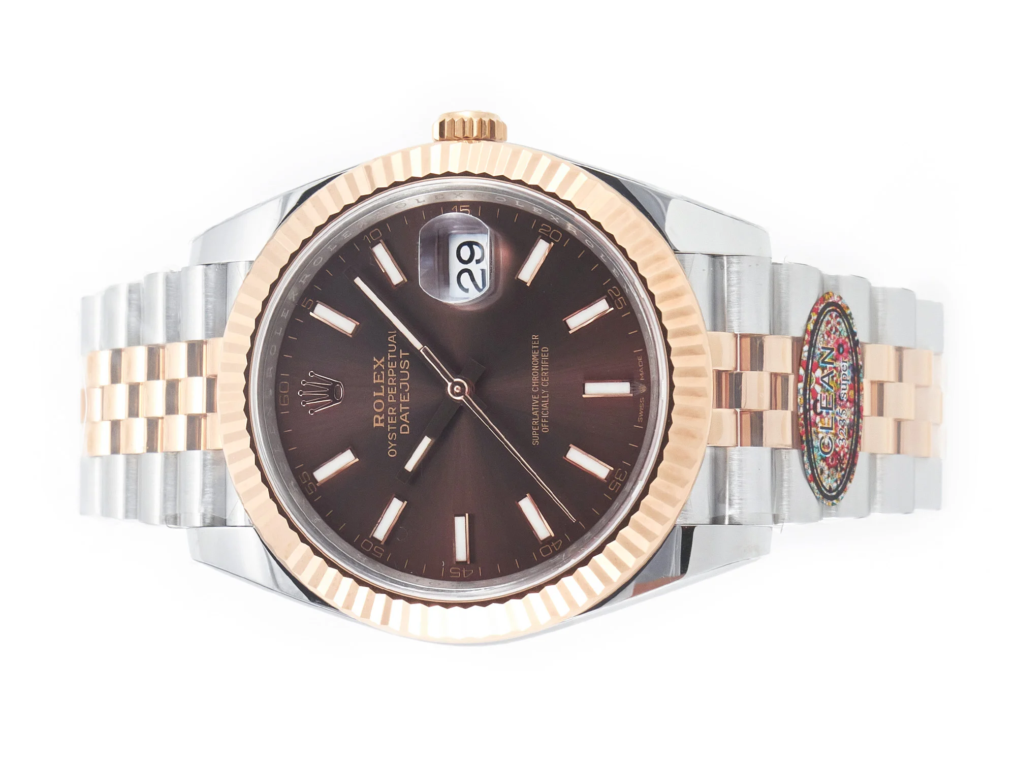 DateJust 41mm 126331 904L SS/RG Clean 1:1 Best Edition Brown Dial on Jubilee Bracelet VR3235