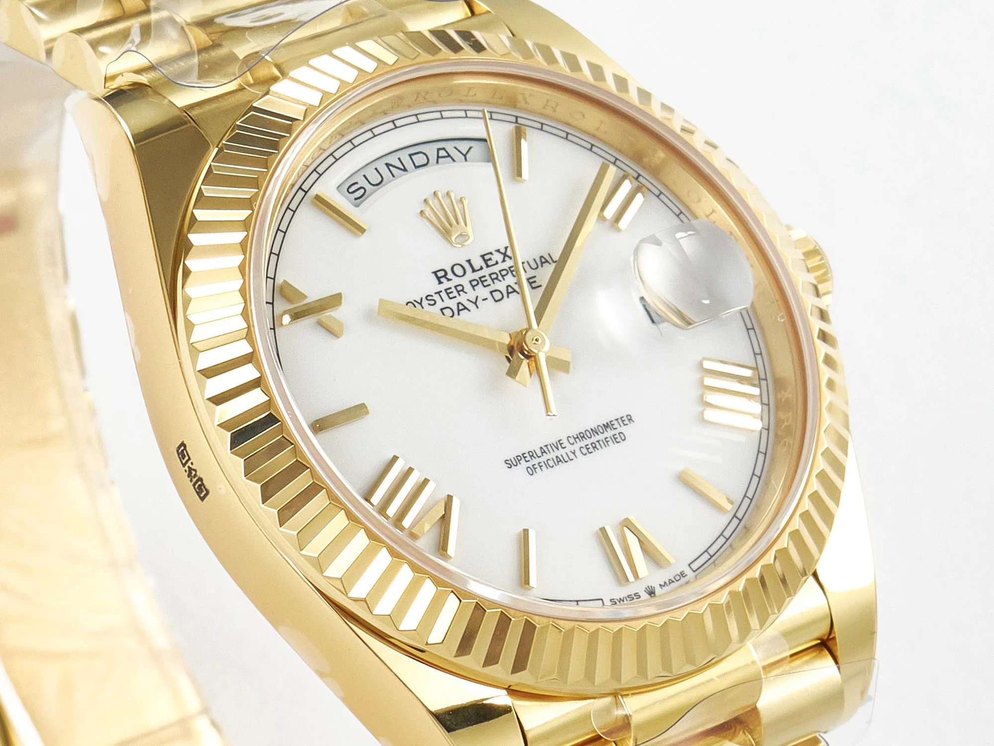 Day Date 40 YG 228238 ARF 1:1 Best Edition White Roman Dial on President Bracelet VR3255