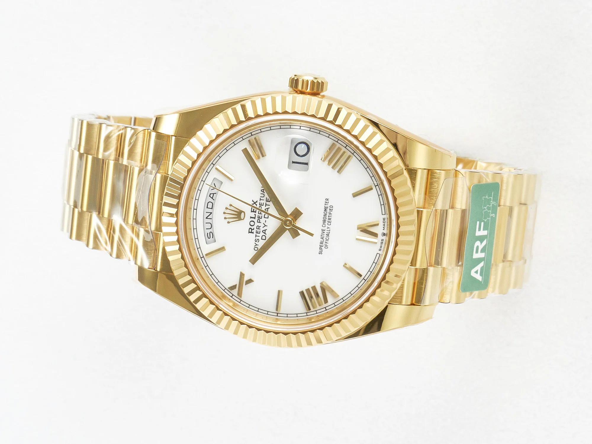 Day Date 40 YG 228238 ARF 1:1 Best Edition White Roman Dial on President Bracelet VR3255