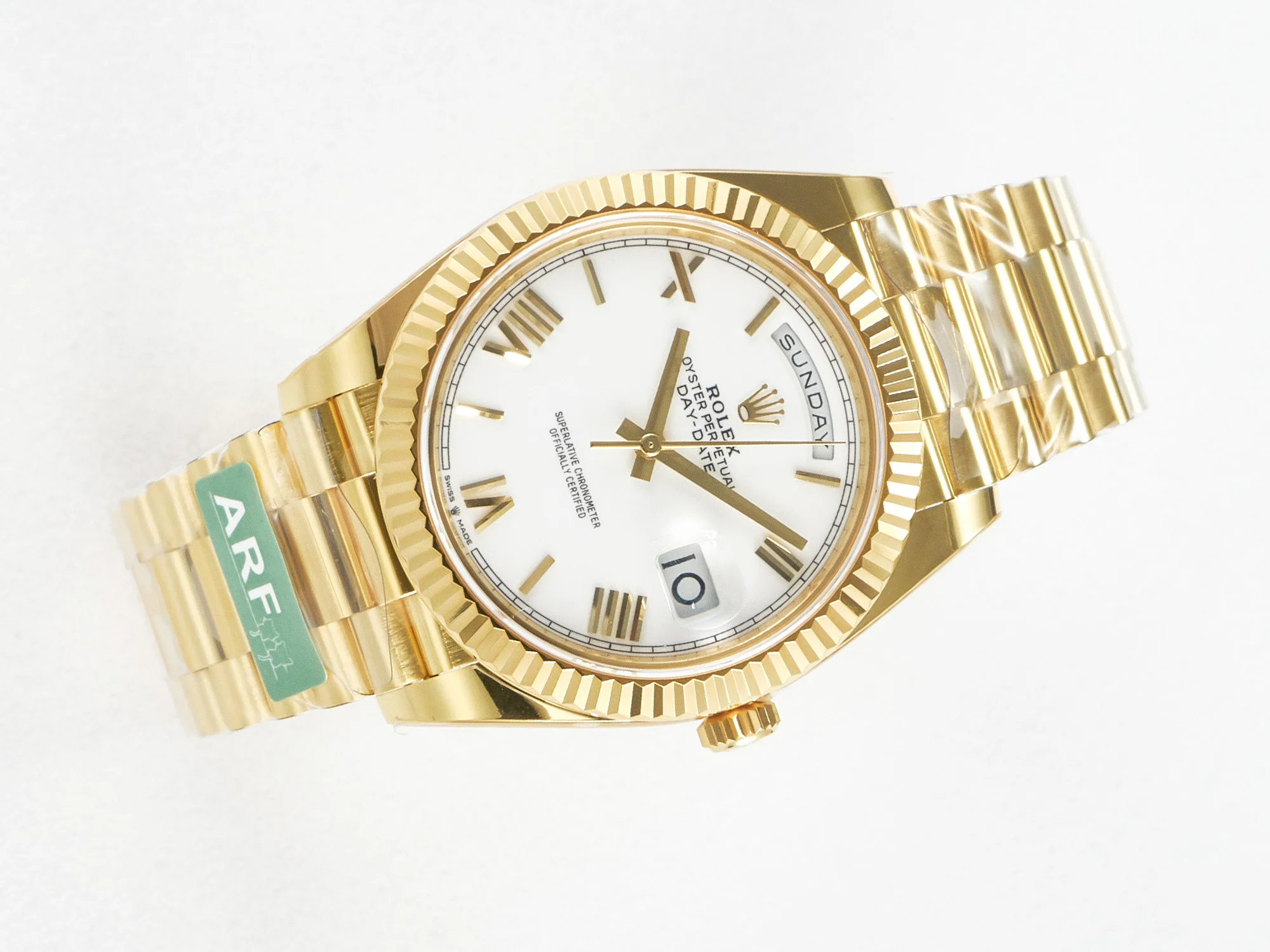 Day Date 40 YG 228238 ARF 1:1 Best Edition White Roman Dial on President Bracelet VR3255