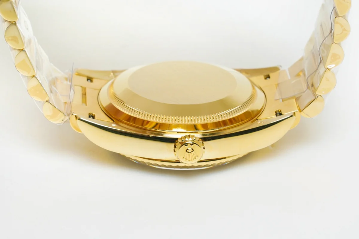 Daydate 36 128238 Green Dial with Sticker in Yellow Gold