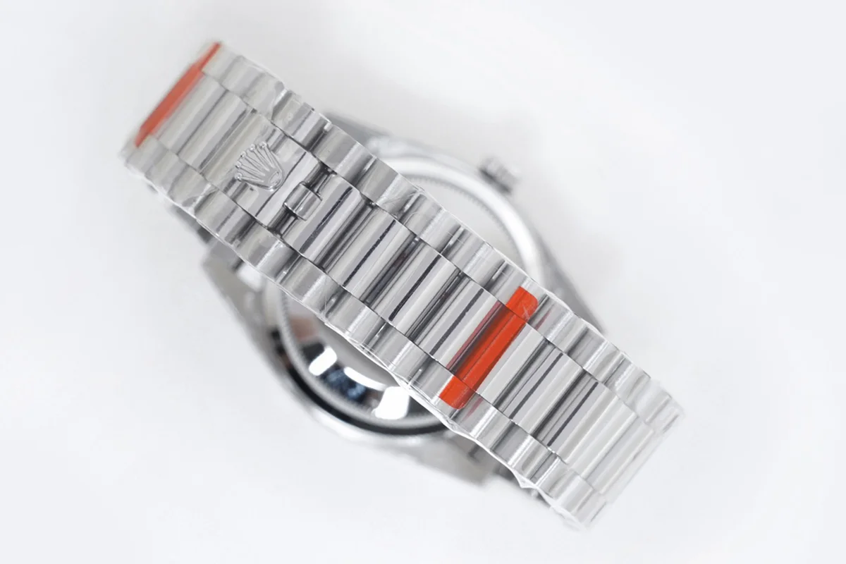 Daydate 36 Red Dial with Sticker in White Gold