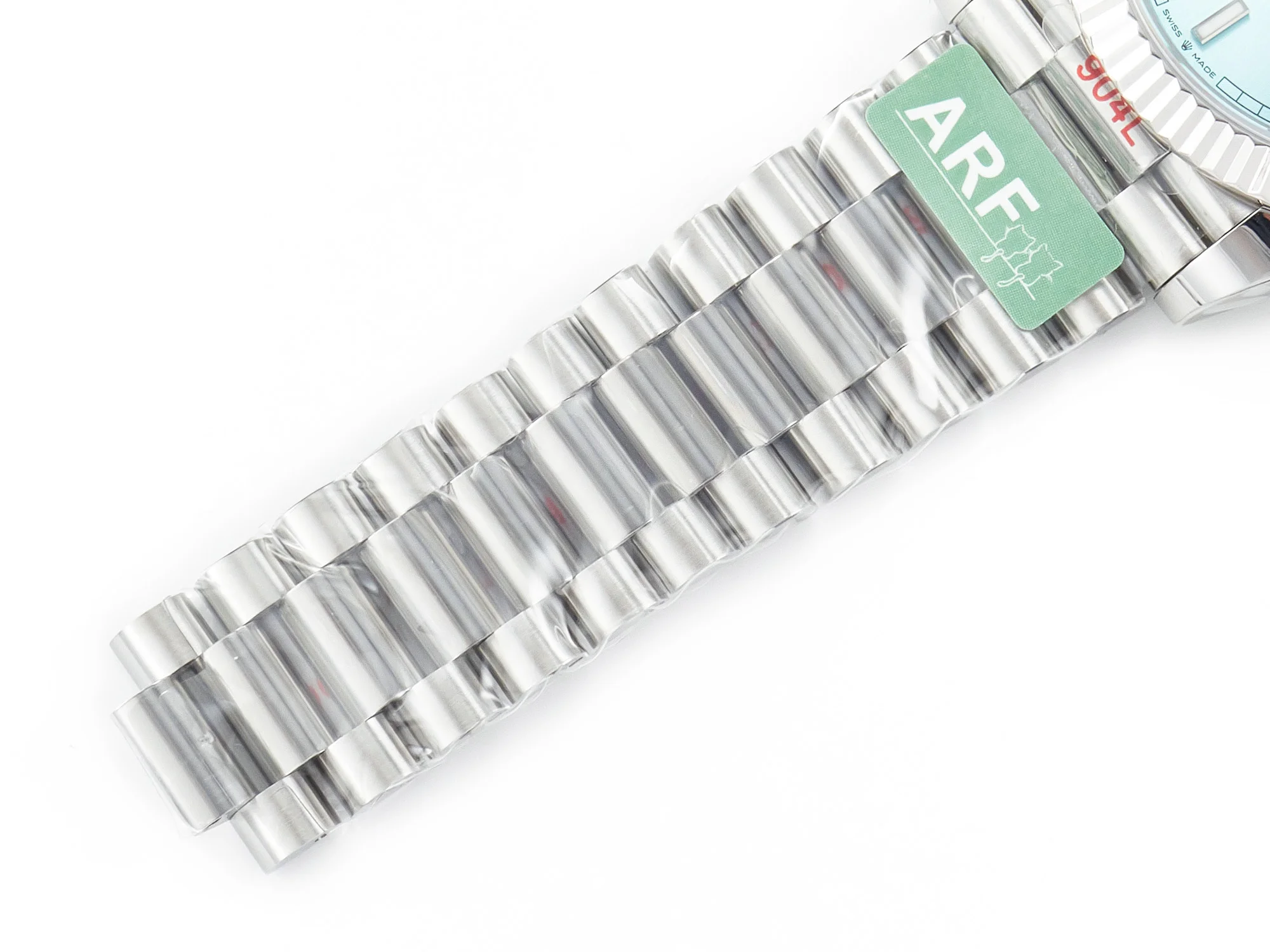 DayDate 40 228236 ARF 904L Steel Tiffany Blue Stick Dial on President Bracelet VR3255