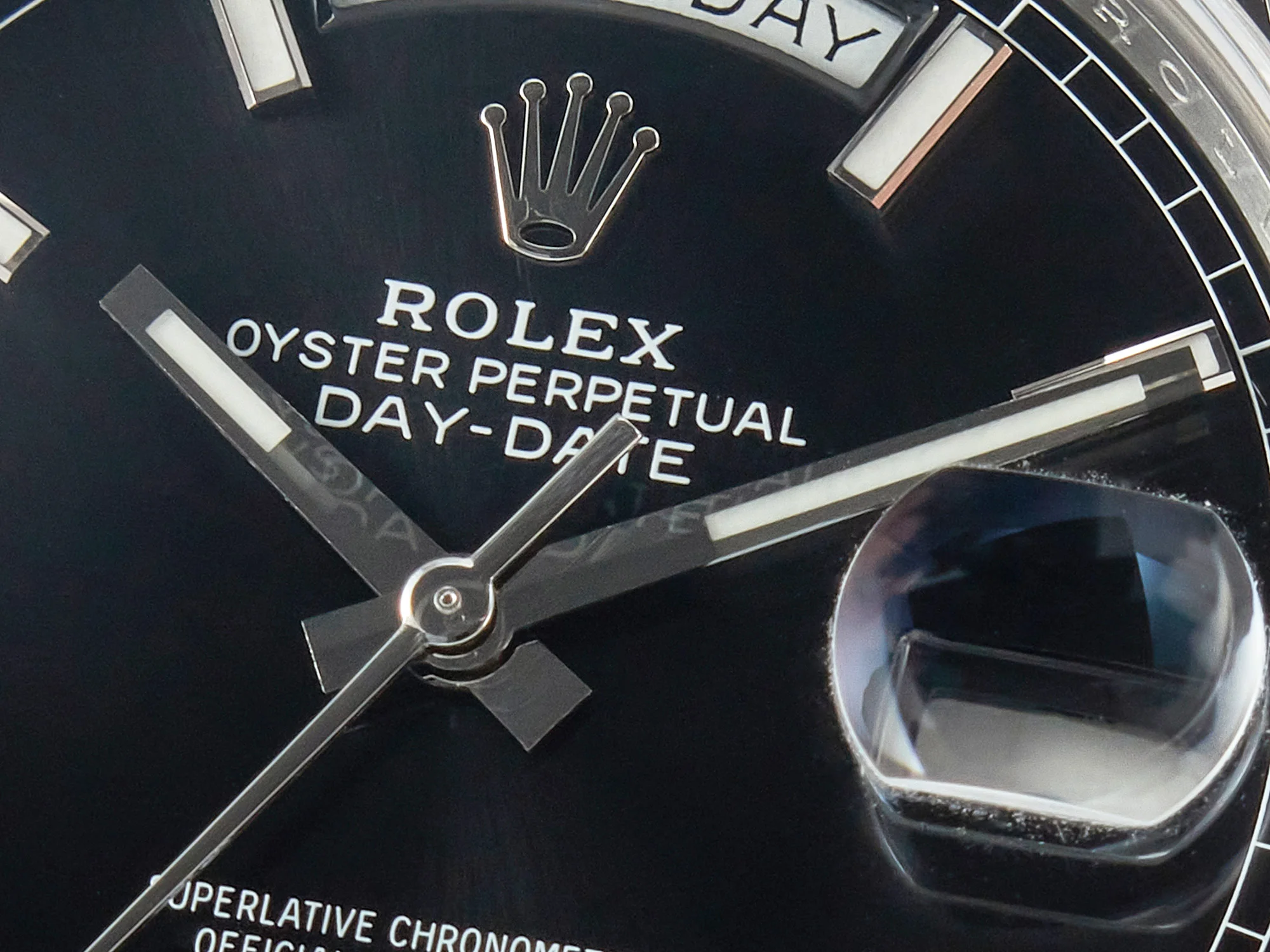 DayDate 40 228239 ARF 904L Steel Black Dial on President Bracelet VR3255