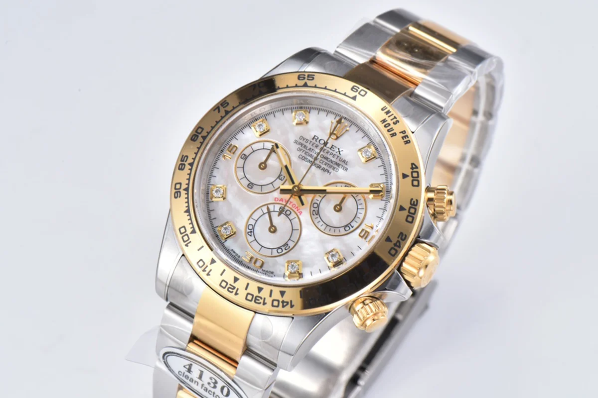 Daytona 116503LN White Dial with Diamond Marker in Steel/Yellow Gold