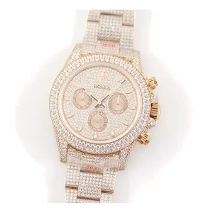 Daytona 116505 Diamond Paved Dial with Stick Marker in Rose Gold