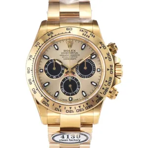 Daytona 116508 Champagne/Black Dial in Yellow Gold
