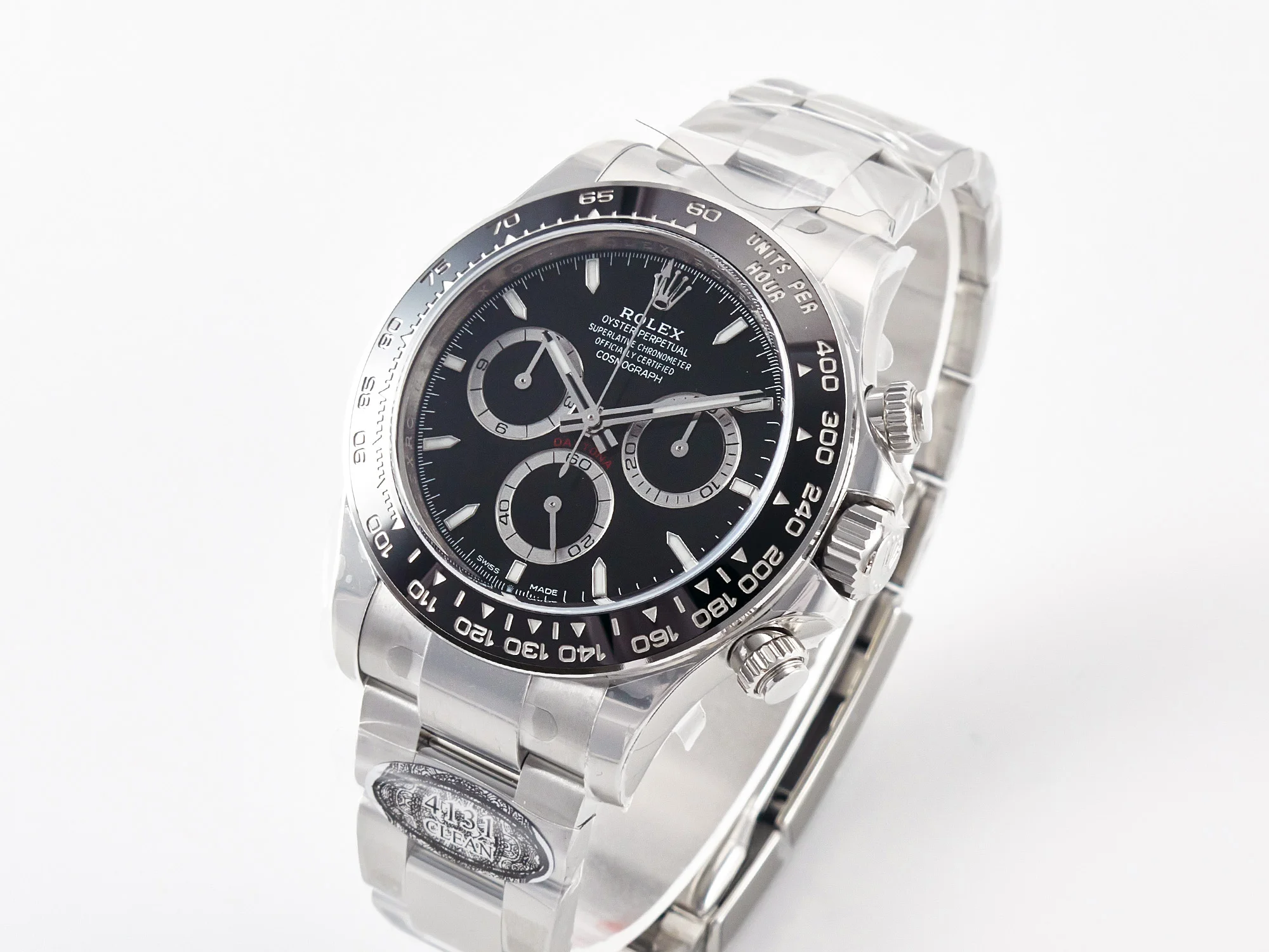 Daytona 126500 Clean 1:1 Best Edition 904L SS Case and Bracelet Black Dial SH4131