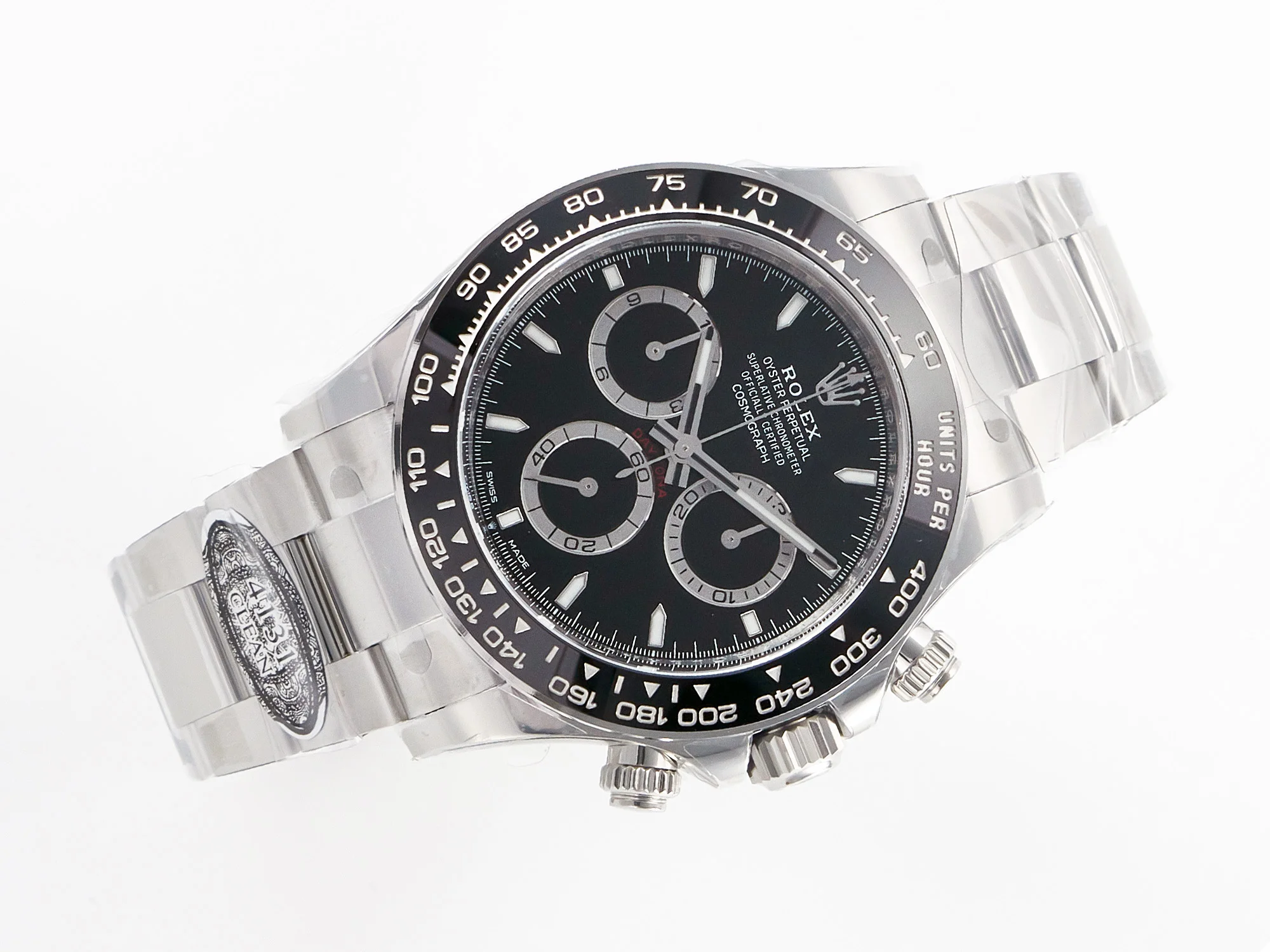 Daytona 126500 Clean 1:1 Best Edition 904L SS Case and Bracelet Black Dial SH4131