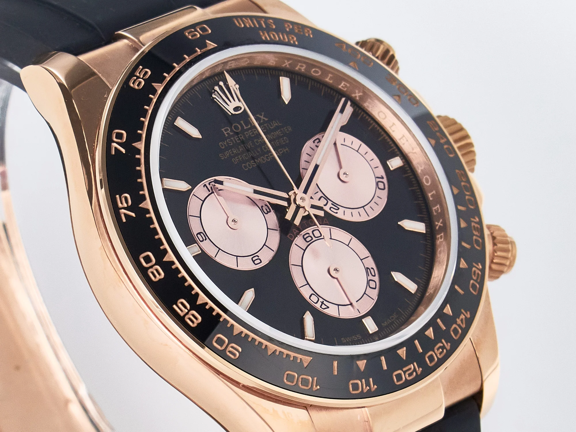 Daytona 126515 QF 1:1 Best Edition Black/RG Dial on Oysterflex Strap SH4131 V6 (Gain Weight)