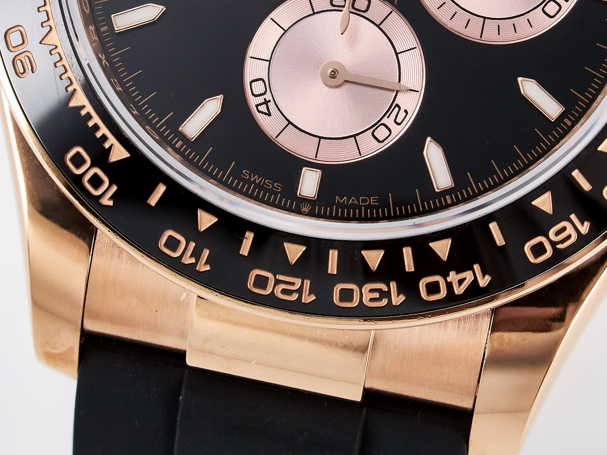 Daytona 126515 QF 1:1 Best Edition Black/RG Dial on Oysterflex Strap SH4131 V6 (Gain Weight)