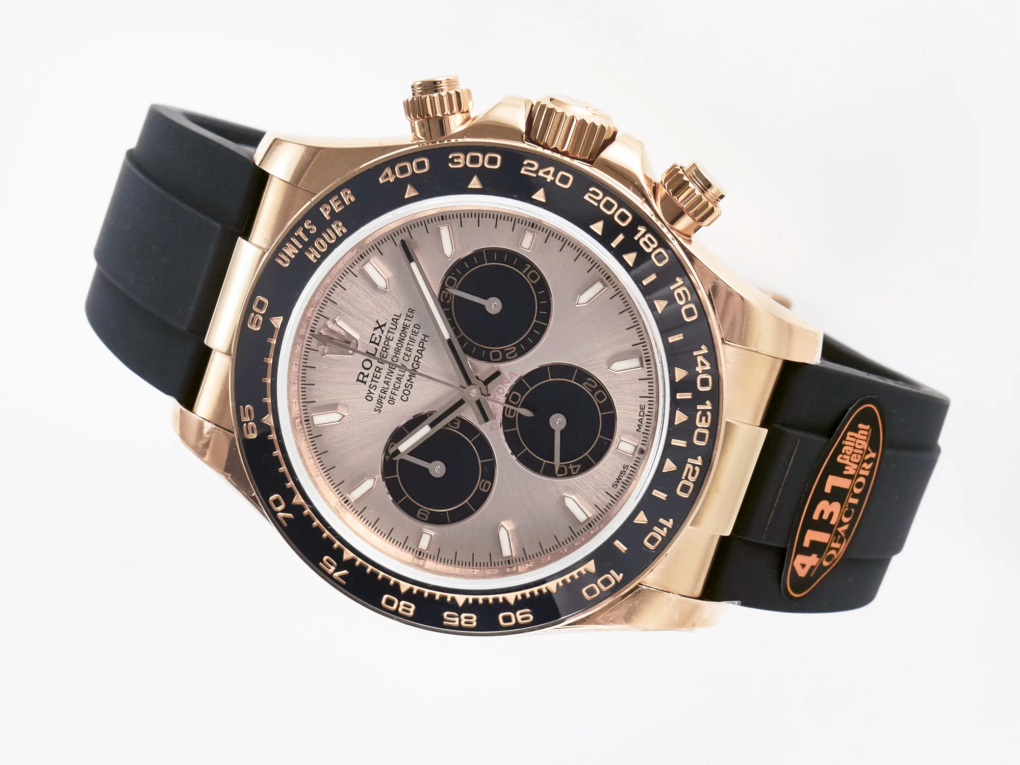 Daytona 126515 QF 1:1 Best Edition RG/Black Dial on Oysterflex Strap SH4131 V6(Gain Weight)