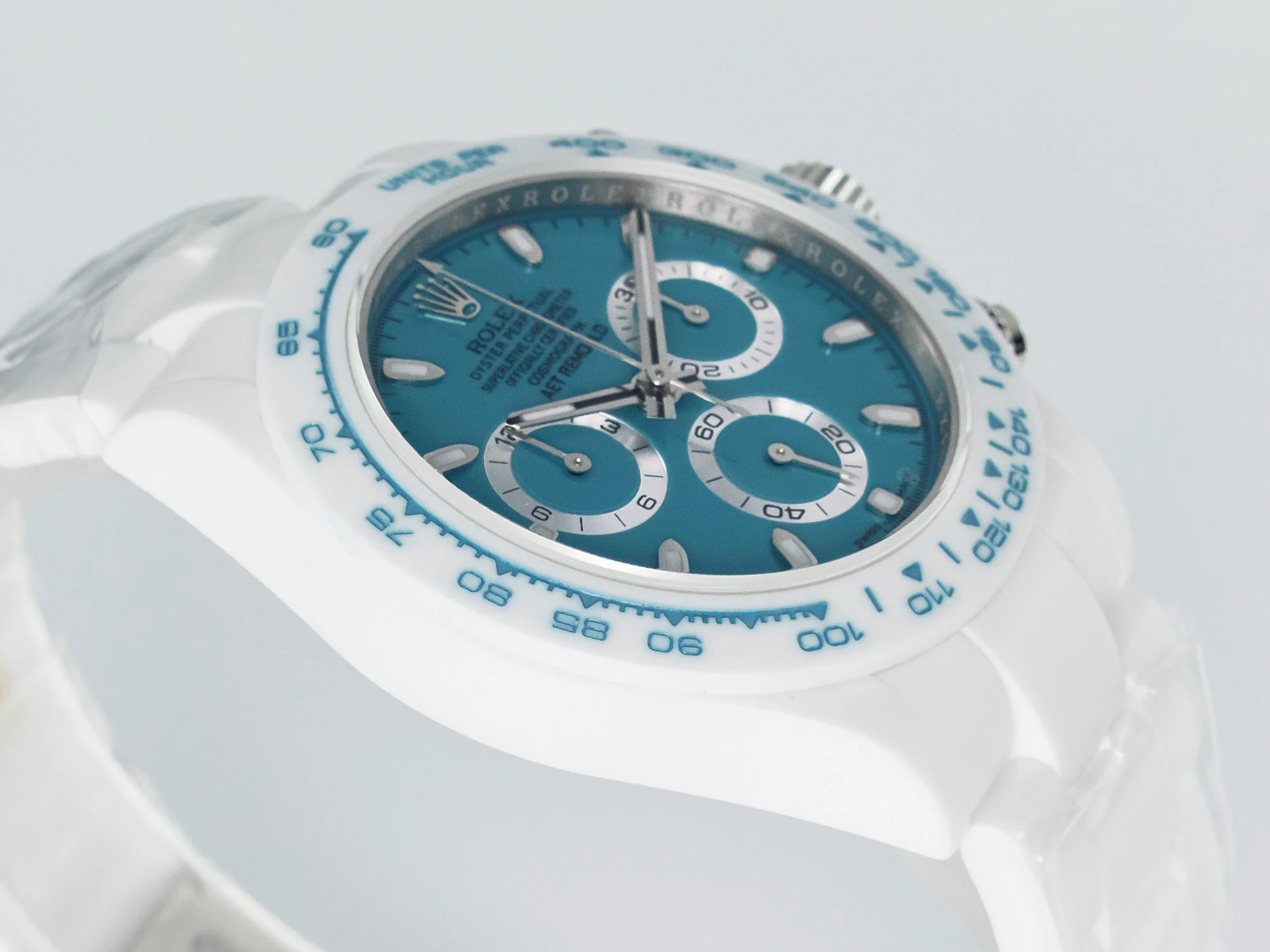 Daytona AET White Ceramic Case and Bracelet Tiffany Blue Dial N6F Best Edition SA4130