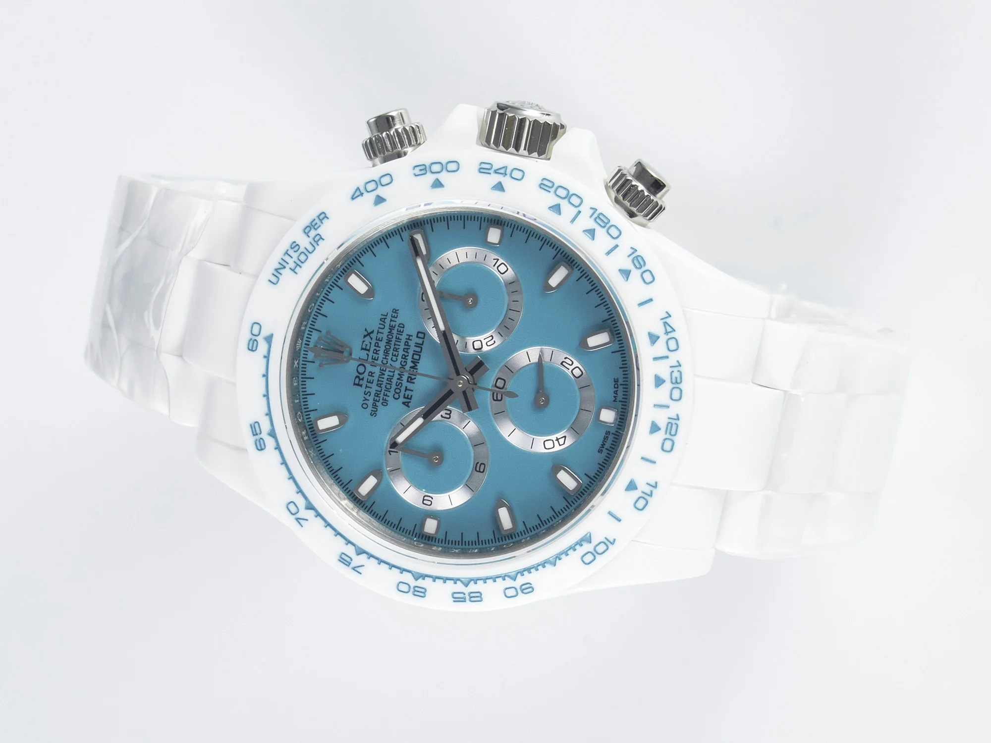 Daytona AET White Ceramic Case and Bracelet Tiffany Blue Dial N6F Best Edition SA4130