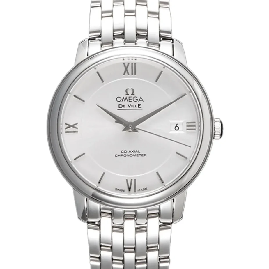 De Ville Co-Axial Chronometer 36.8mm Silver Dial in Steel on Bracelet