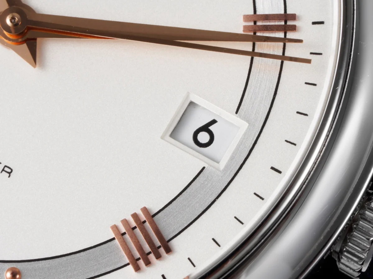 De Ville Co-Axial Chronometer 36.8mm White Dial with Rose Gold Markers in Steel on Bracelet