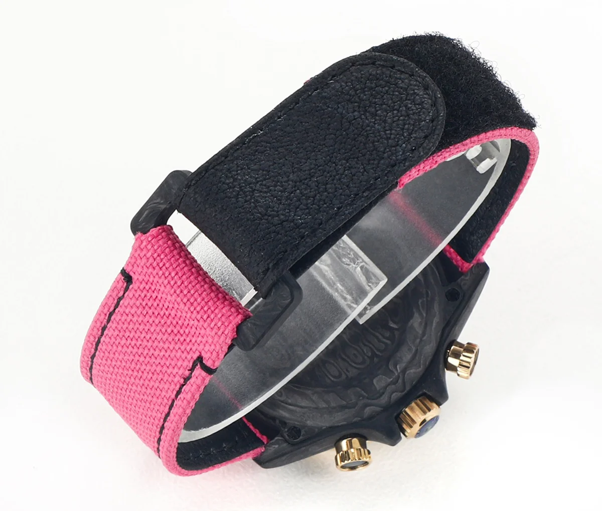 DIW Daytona Rainbow Pink Carbon in Pink Nylon Strap