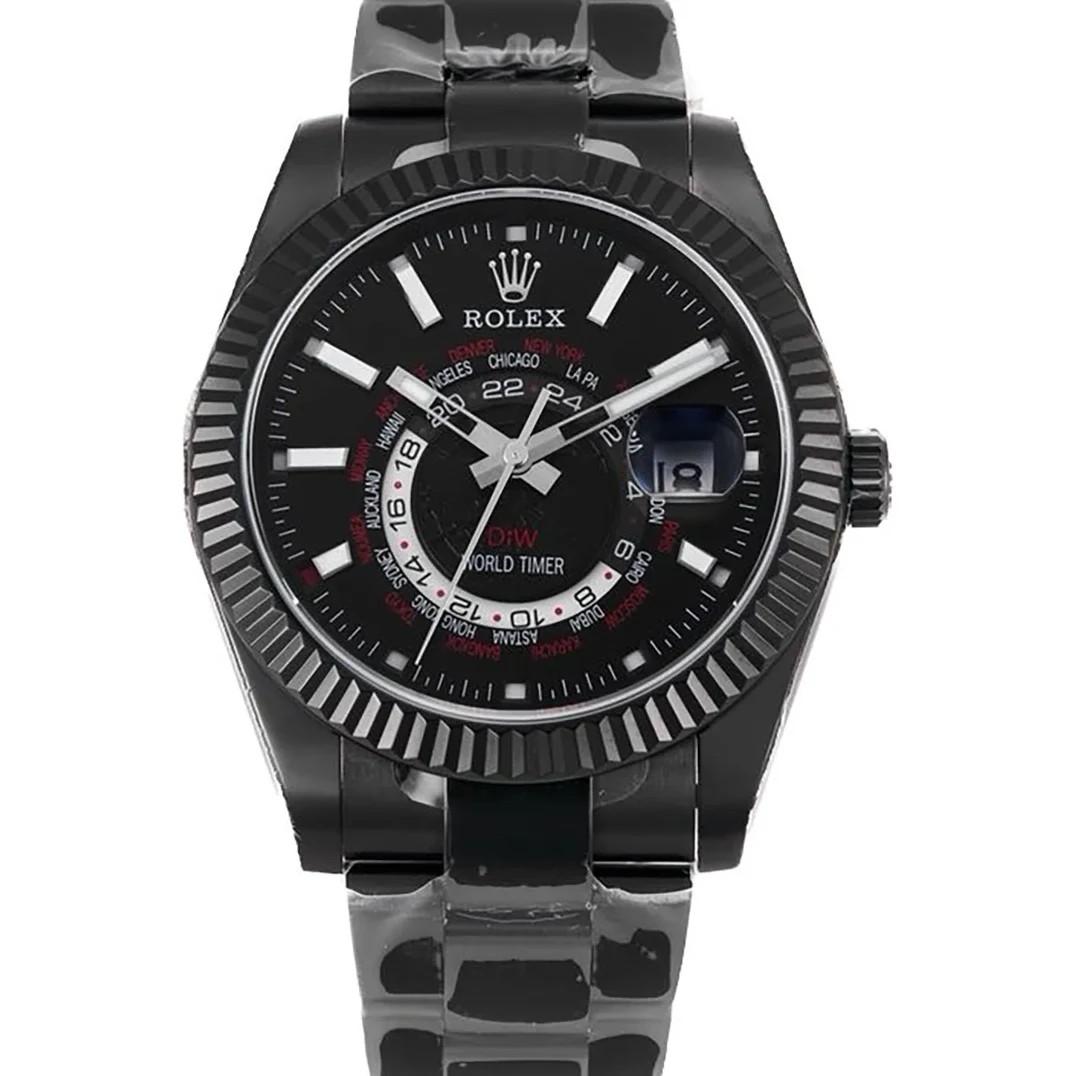 DIW Sky Dweller Black DLC Red Worldtimer