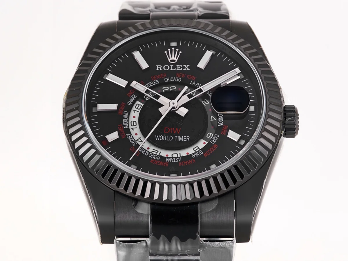 DIW Sky Dweller Black DLC Red Worldtimer