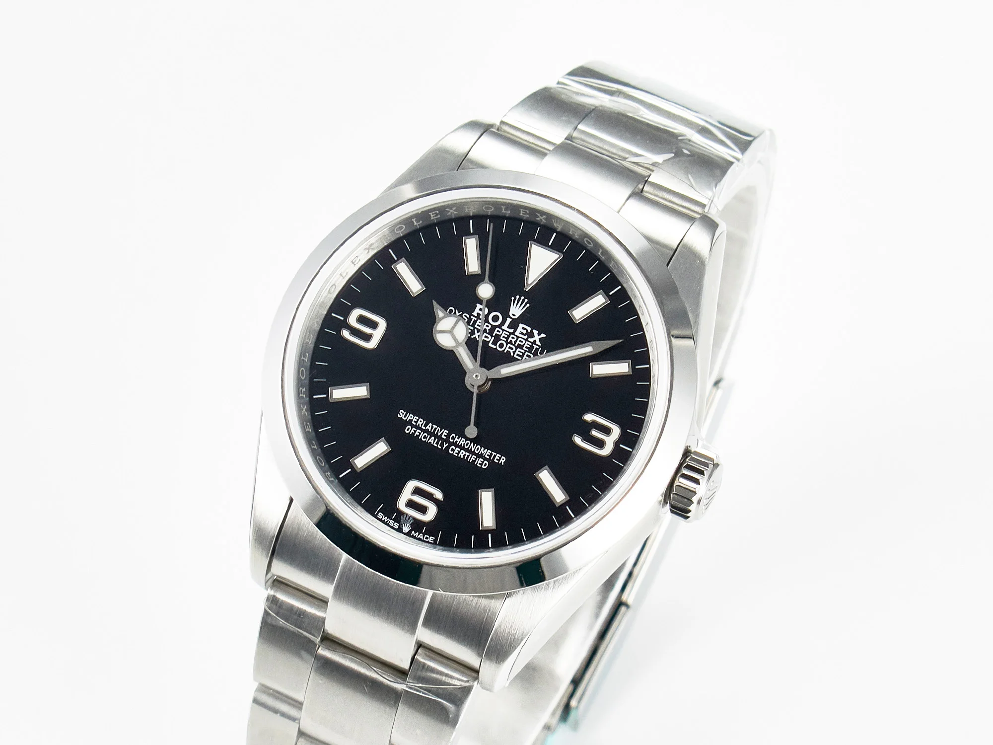 Explorer 36 904L Steel KRF 1:1 Best Edition Black Dial on SS Bracelet SW200 V2