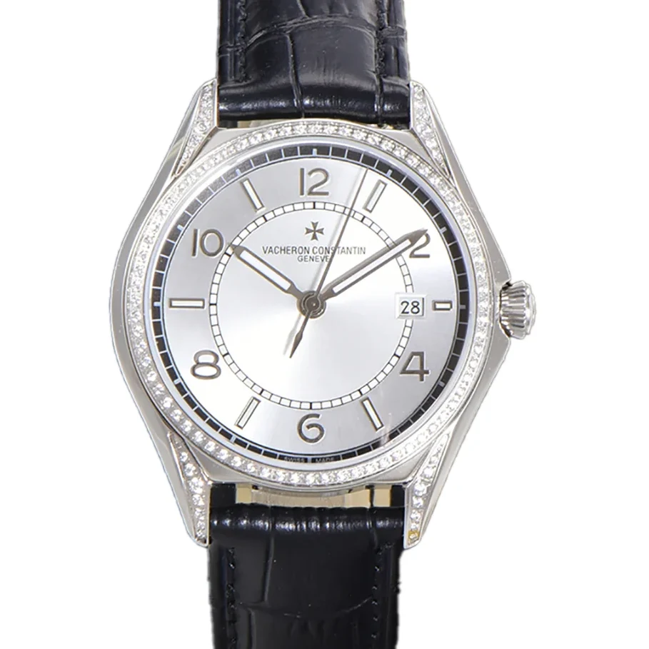 Fiftysix Silver Dial with Diamond Bezel in Steel Ref: 4600E
