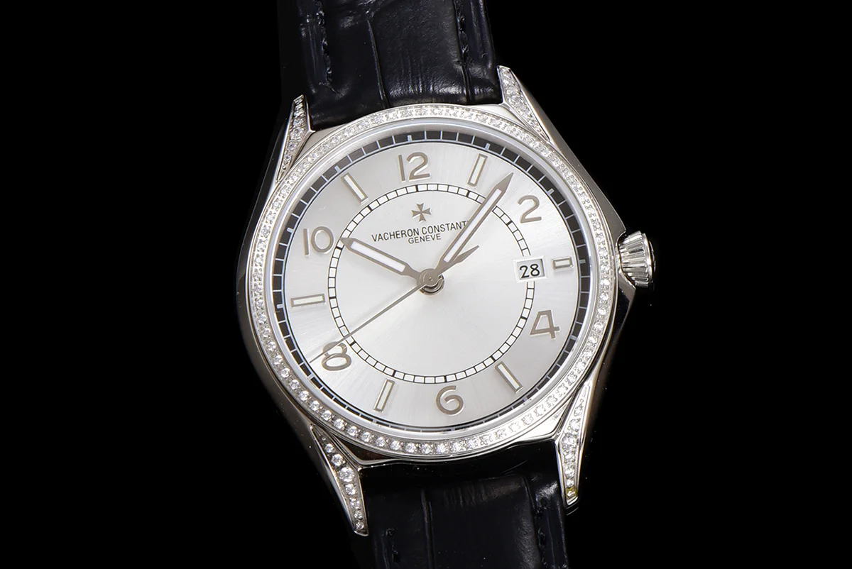 Fiftysix Silver Dial with Diamond Bezel in Steel Ref: 4600E