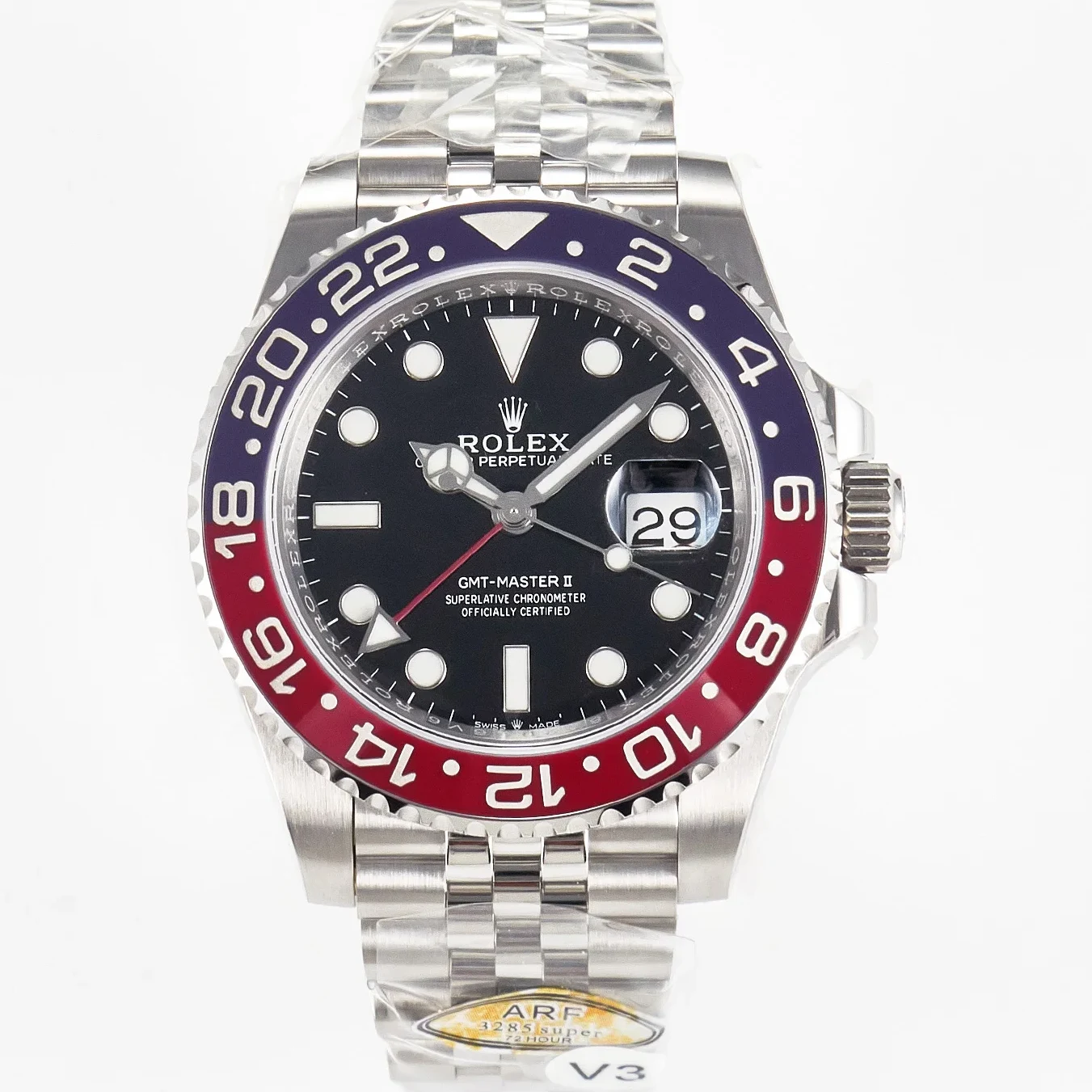 GMT-Master II 126710 BLRO Blue/Red Ceramic 904L ARF 1:1 Best Edition on Jubilee Bracelet SH3285 V3