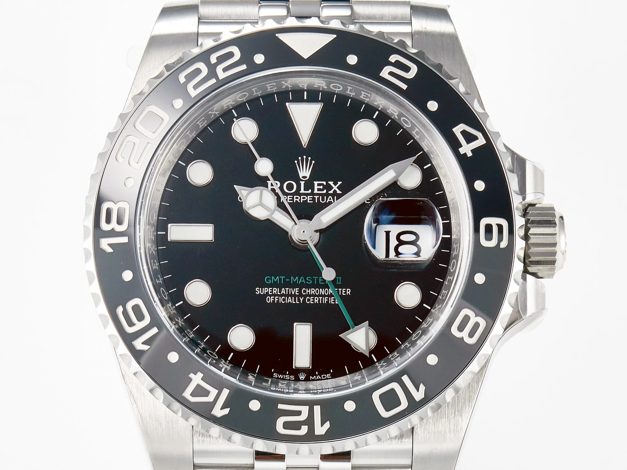 GMT-Master II 126710 GRNR Black/Gray Ceramic 904L Steel Clean 1:1 Best Edition on Jubilee Strap DD3285