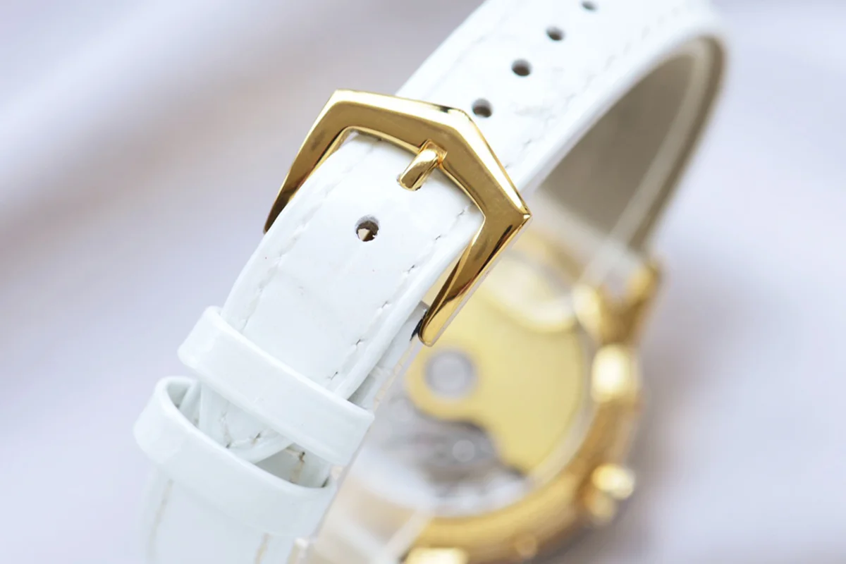 Grand Complications Ladies First Perpetual Calendar with Diamond Bezel in Yellow Gold on Leather Strap on Leather Strap