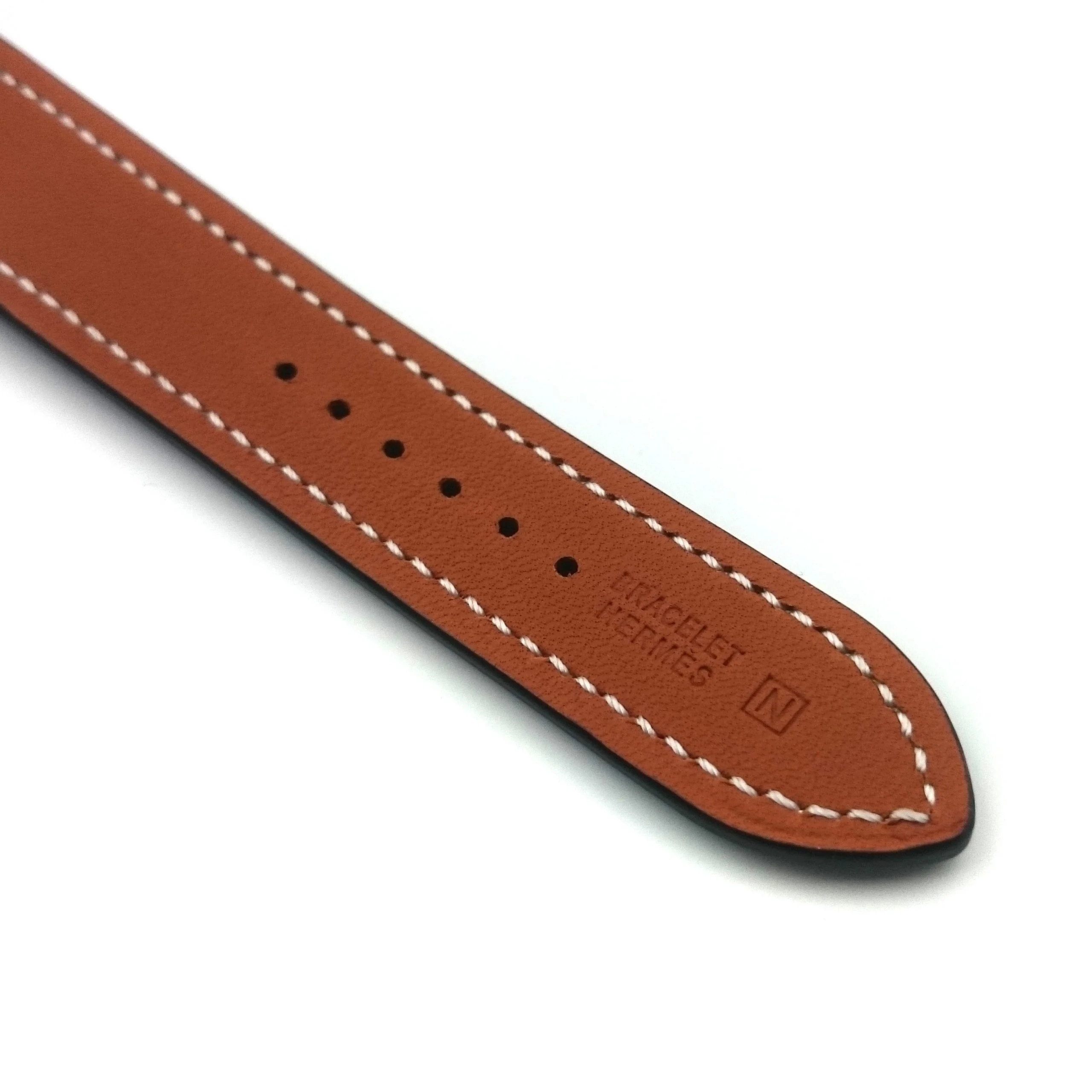 Heure H Rose Gold with Diamond Bezel and Markers on Light Blue Epsom Leather Strap