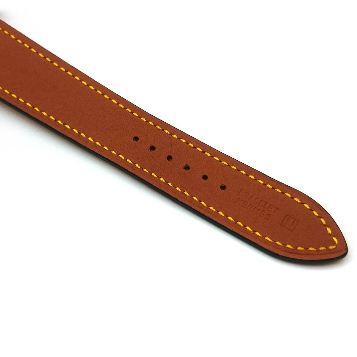 Heure H Rose Gold with Diamond Bezel and Markers on Yellow Fjord Leather Strap