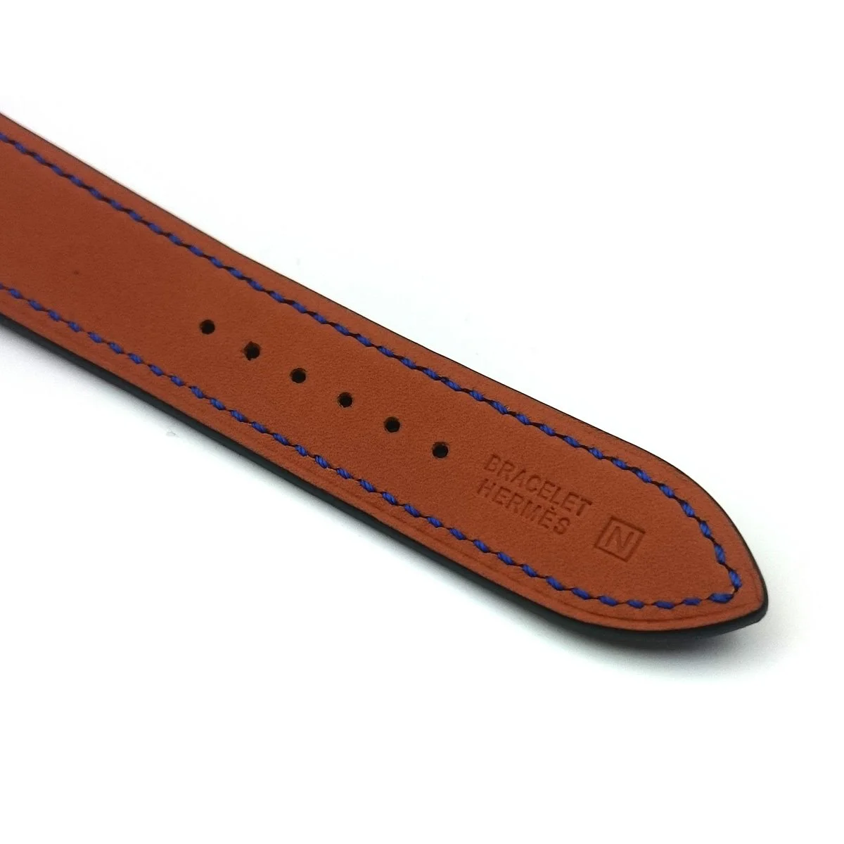 Heure H Rose Gold with Diamond Markers on Blue Fjord Leather Strap