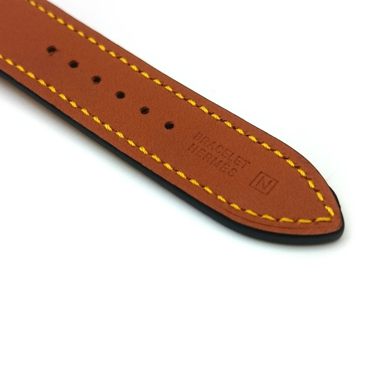 Heure H Rose Gold with Diamond Markers on Yellow Fjord Leather Strap