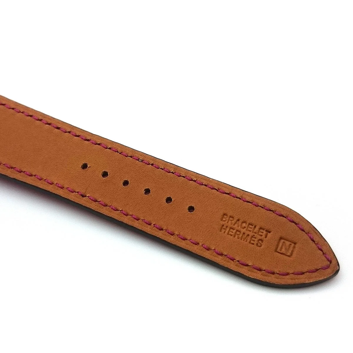 Heure H Steel with Diamond Bezel and Markers on Pink Fjord Leather Strap