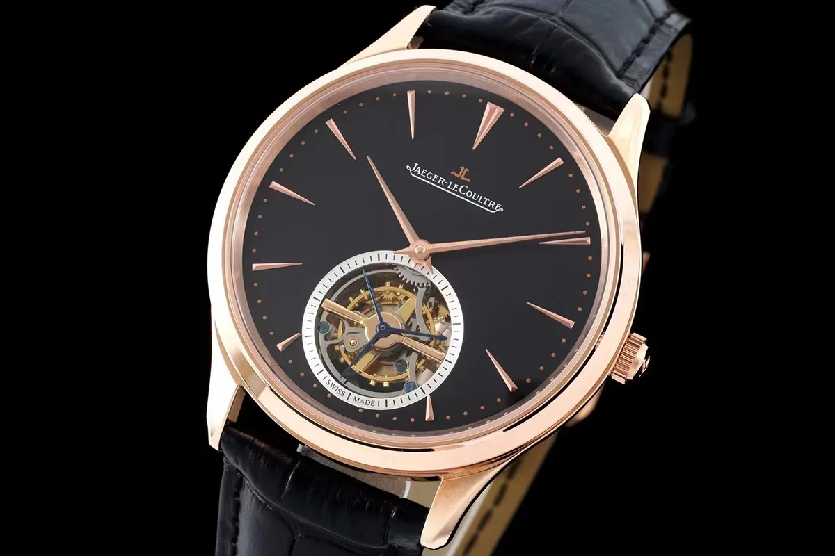 Master Control Tourbillon Black Dial in Rose Gold