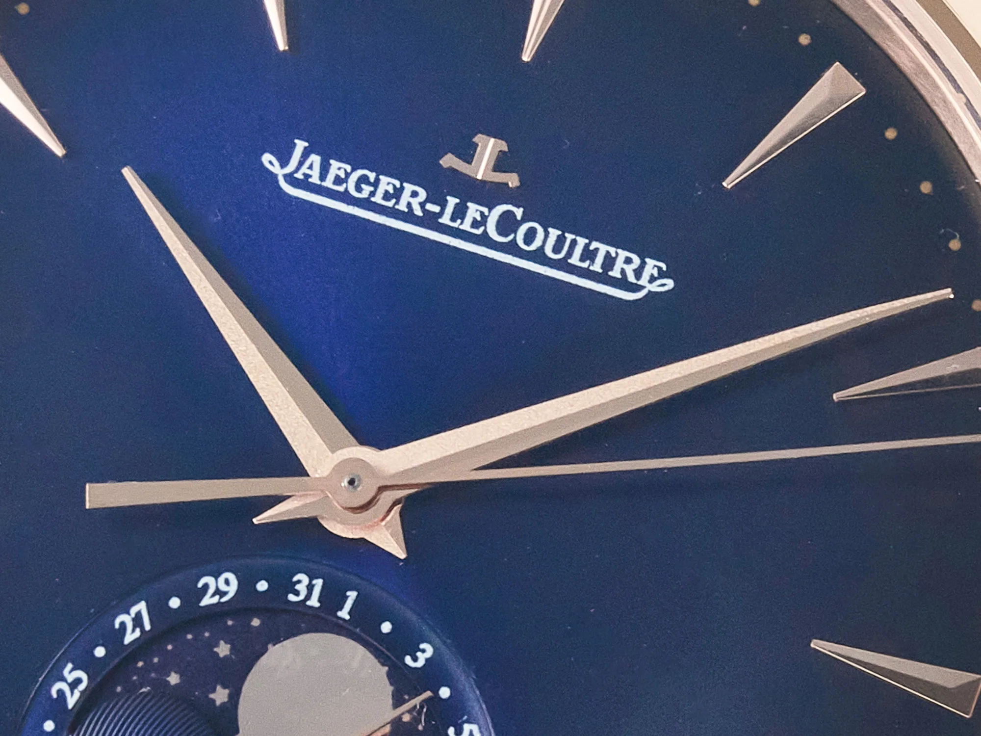 Master Ultra Thin Moon RG Z+F 1:1 Best Edition Blue Dial on Blue Leather Strap SA925 Super Clone