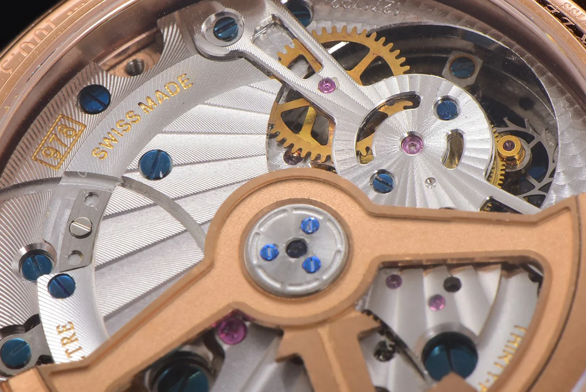 Master Ultra Thin Tourbillon Blue Dial with Diamond Bezel in Rose Gold