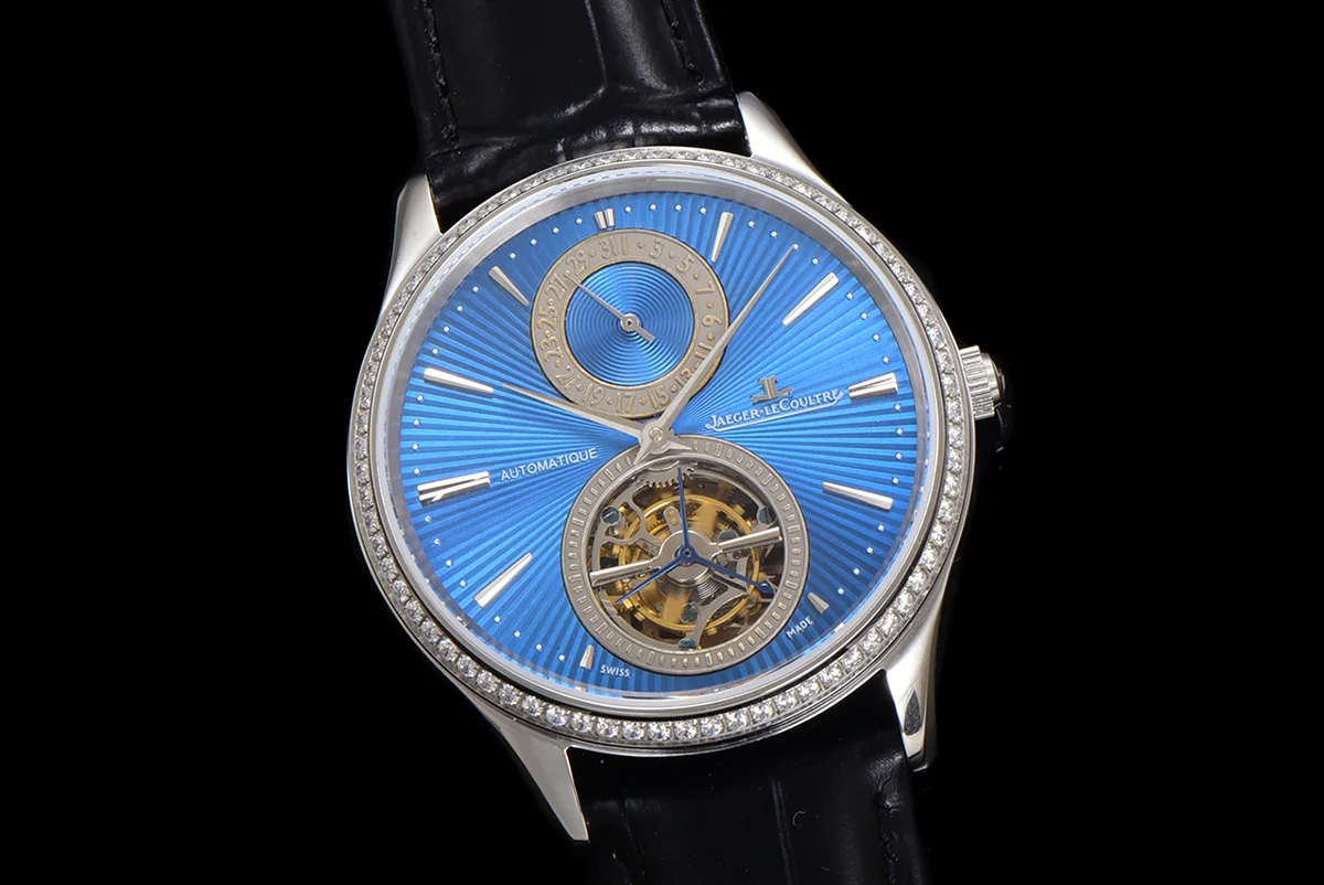 Master Ultra Thin Tourbillon Blue Dial with Diamond Bezel in White Gold