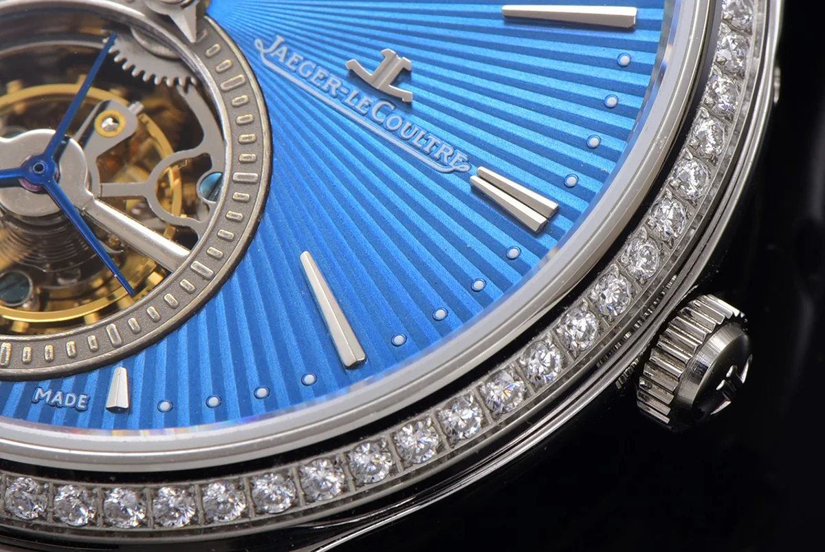 Master Ultra Thin Tourbillon Blue Dial with Diamond Bezel in White Gold