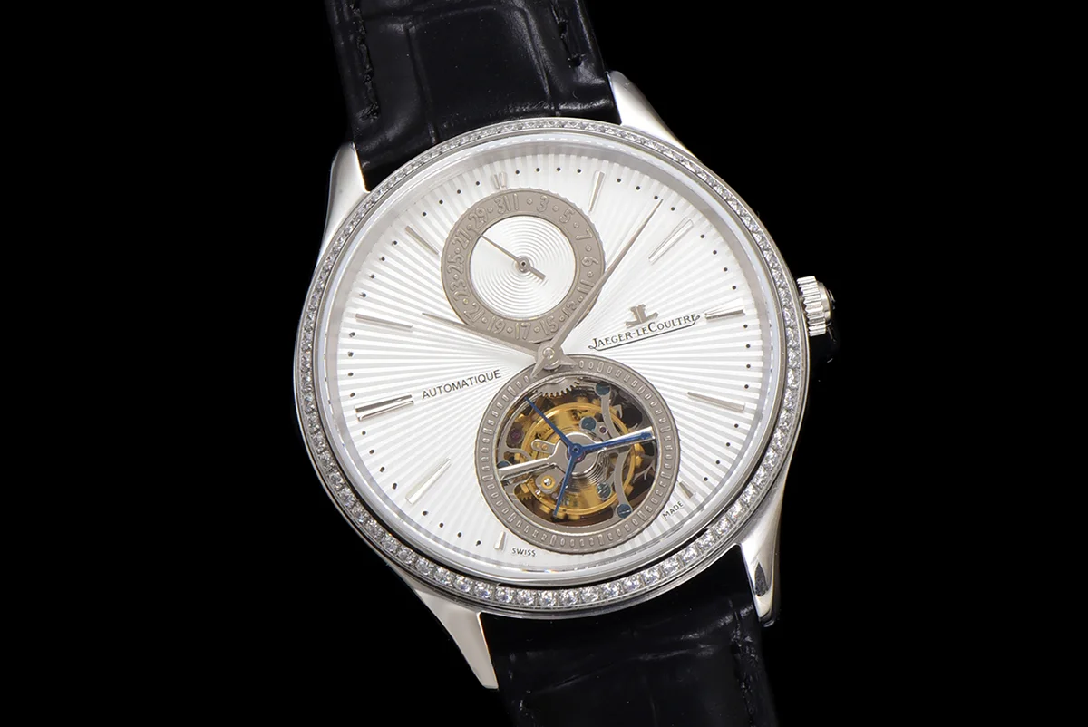 Master Ultra Thin Tourbillon White Dial with Diamond Bezel in White Gold