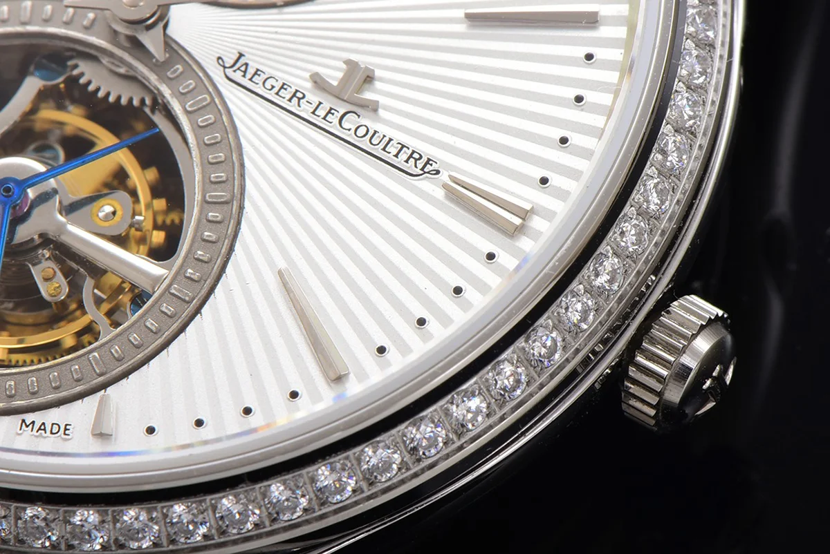 Master Ultra Thin Tourbillon White Dial with Diamond Bezel in White Gold