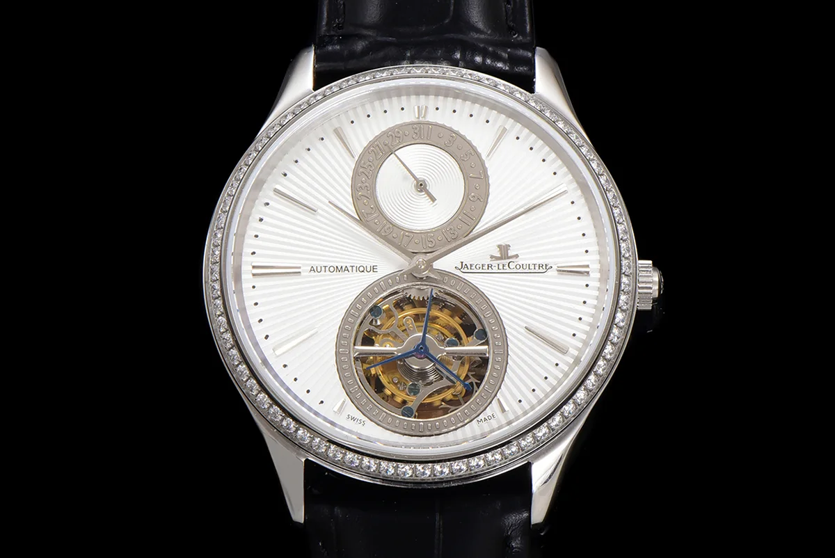 Master Ultra Thin Tourbillon White Dial with Diamond Bezel in White Gold