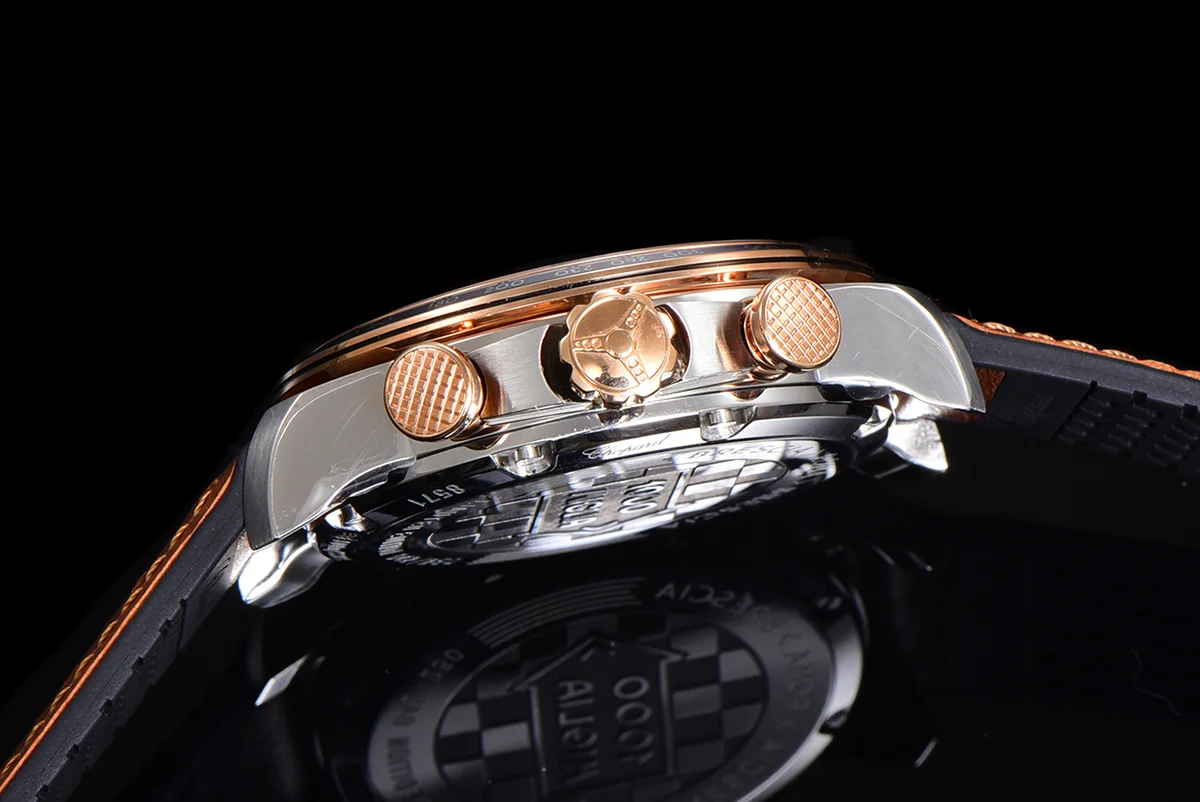 Mille Miglia GTS Chrono Grey Dial in Rose Gold/Steel