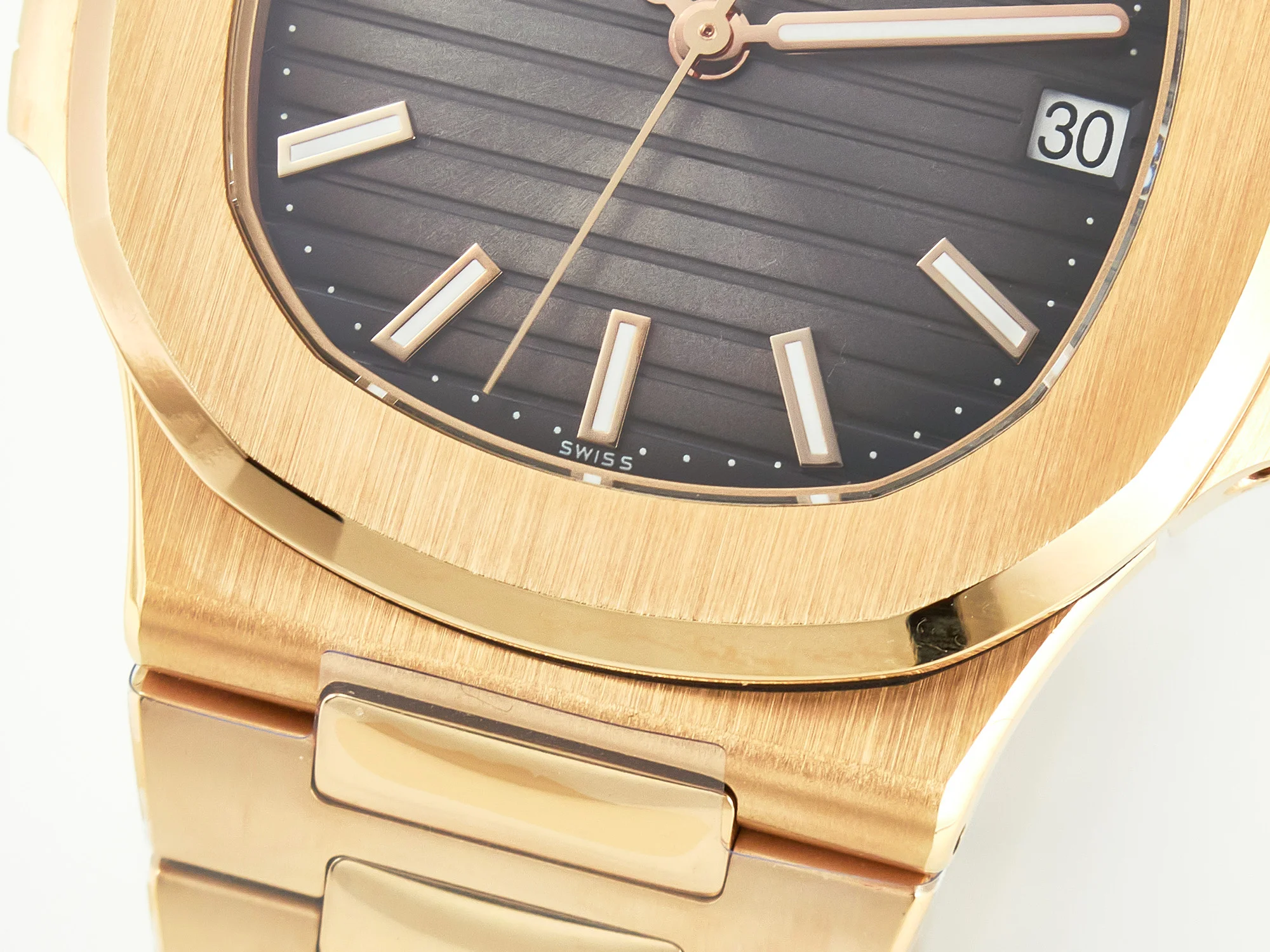 Nautilus 5711/1R-001 RG 3KF 1:1 Best Edition Gray Textured Dial on RG Bracelet Super Clone 26-330