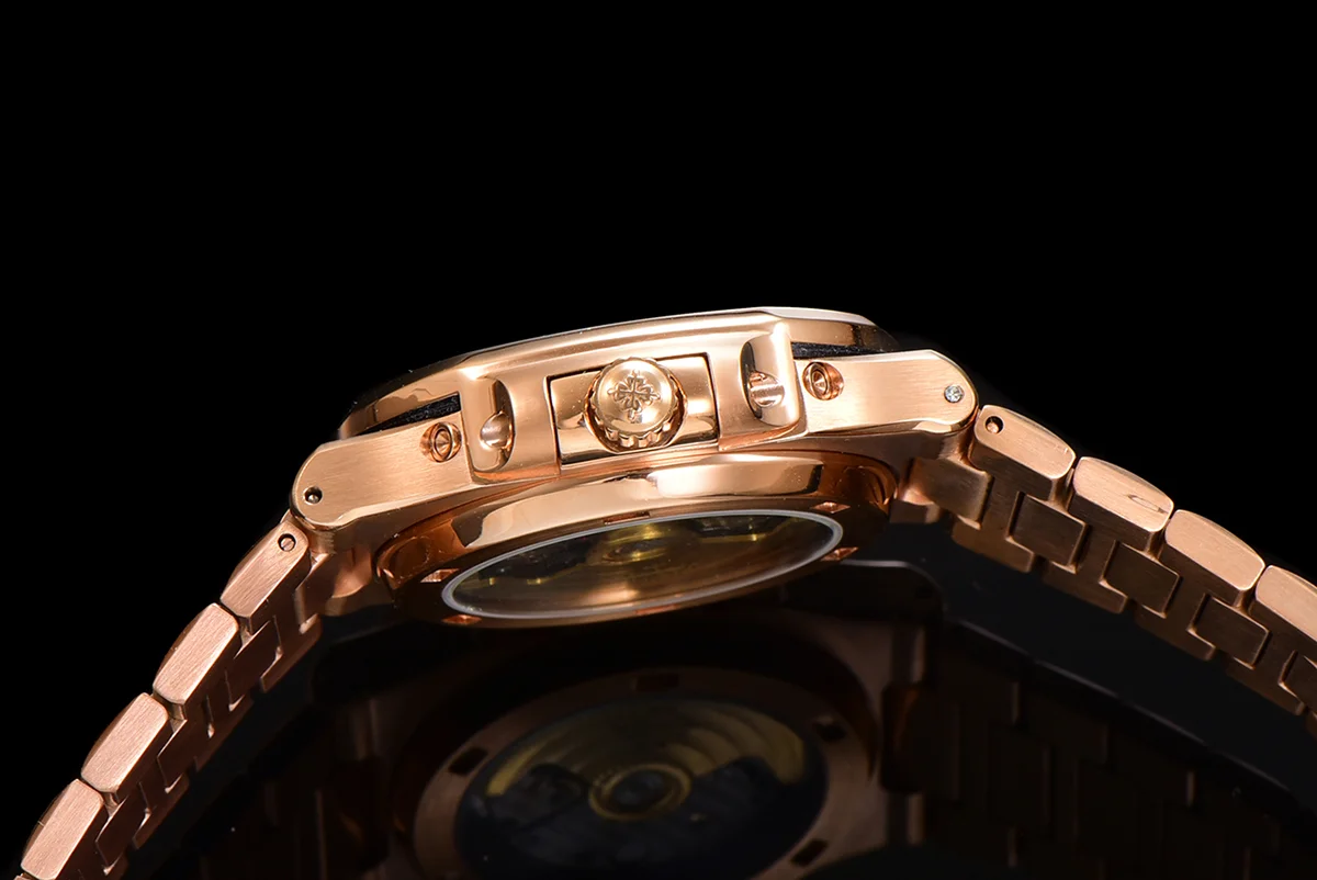 Nautilus 5740 Brown Dial with Diamond Bezel in Rose Gold