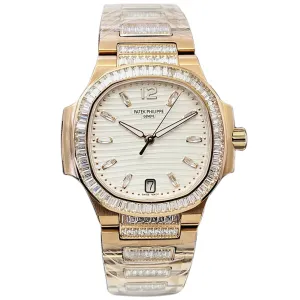 Nautilus 7118 White Dial with Diamond Markers