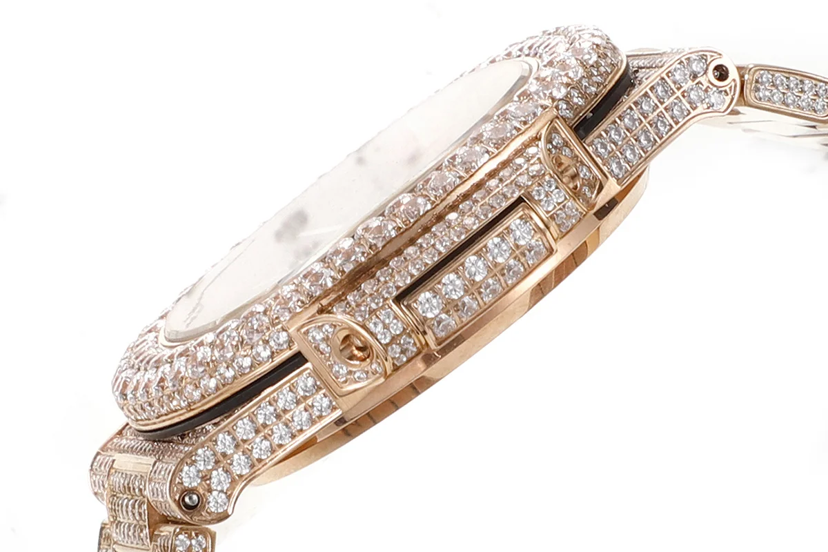Nautilus Jumbo 5711 Diamond Dial with Diamond Bezel with Paved Diamonds in Rose Gold