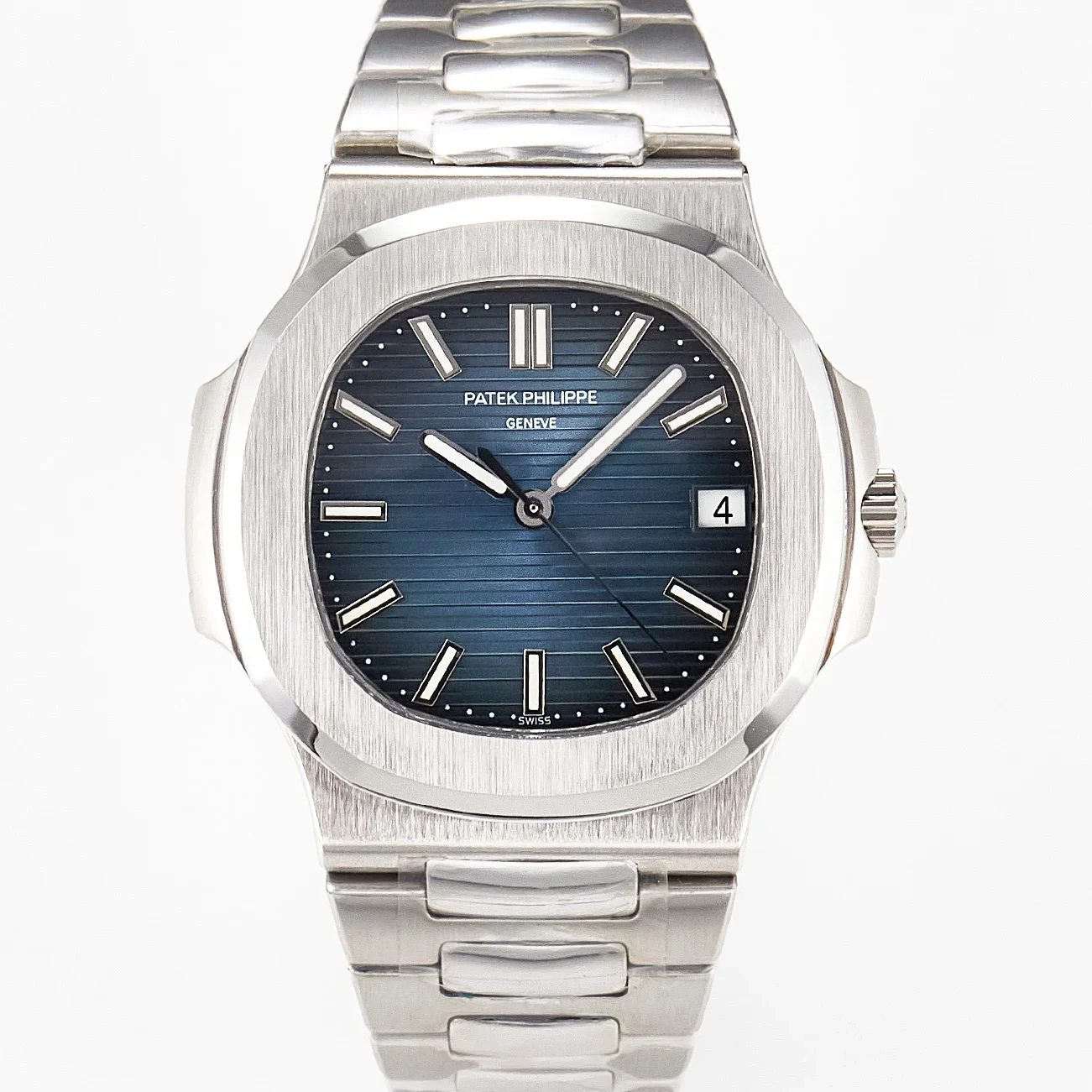 Nautilus Jumbo 5711 JJF 1:1 Best Edition Blue Textured Dial On SS Bracelet A324 V3