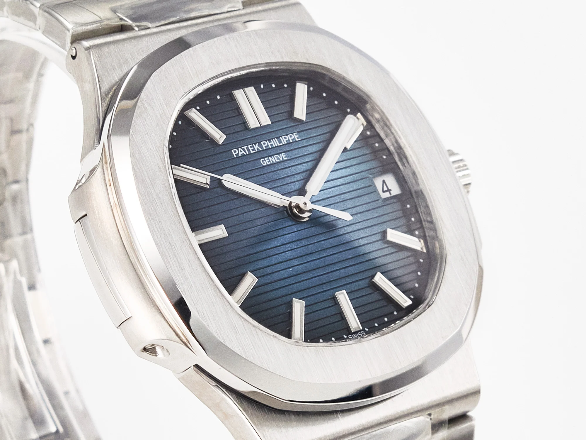 Nautilus Jumbo 5711 JJF 1:1 Best Edition Blue Textured Dial On SS Bracelet A324 V3