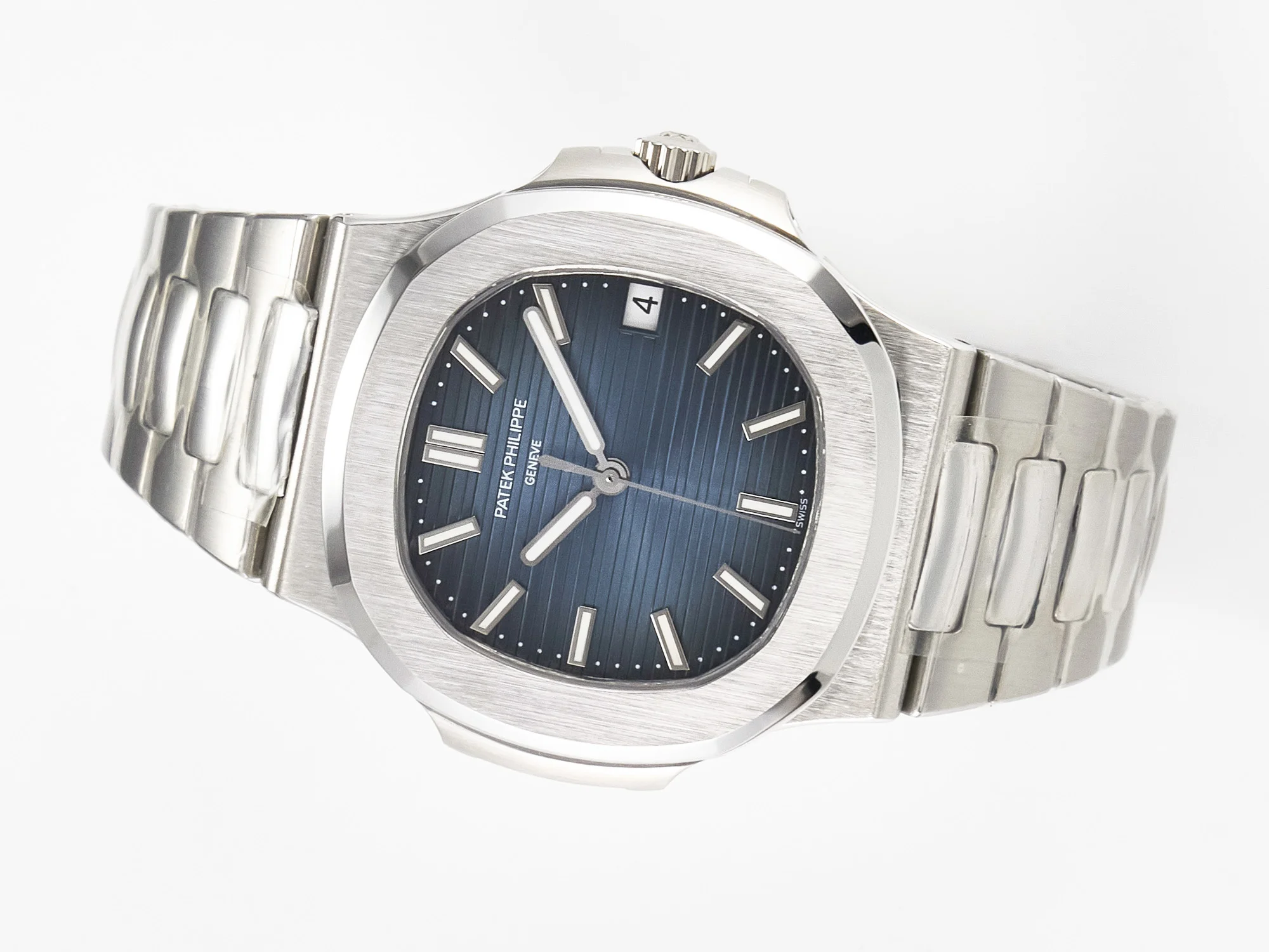 Nautilus Jumbo 5711 JJF 1:1 Best Edition Blue Textured Dial On SS Bracelet A324 V3